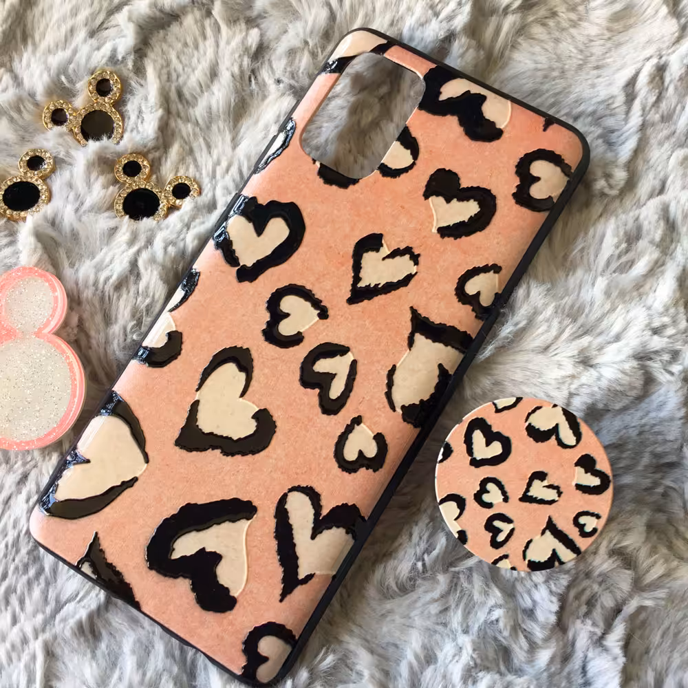 کاور طرح قلب کد S4534 مناسب برای گوشی موبایل سامسونگ Galaxy A71 به همراه پایه نگهدارنده