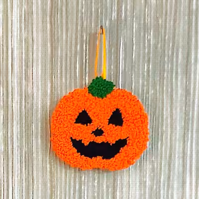 آویز بافتنی مدل کدو تنبل