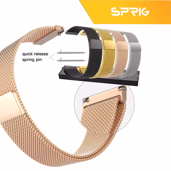 بند اسپریگ مدل Milanese مناسب برای ساعت هوشمند شیائومی Mibro Color