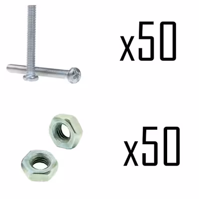 پیچ و مهره رباتیک مدل m3 2 بسته 50 عددی