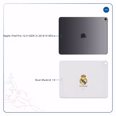 برچسب پوششی ماهوت مدل Real-Madrid مناسب برای تبلت اپل iPad Pro 12.9 (GEN 3) 2018 A1895