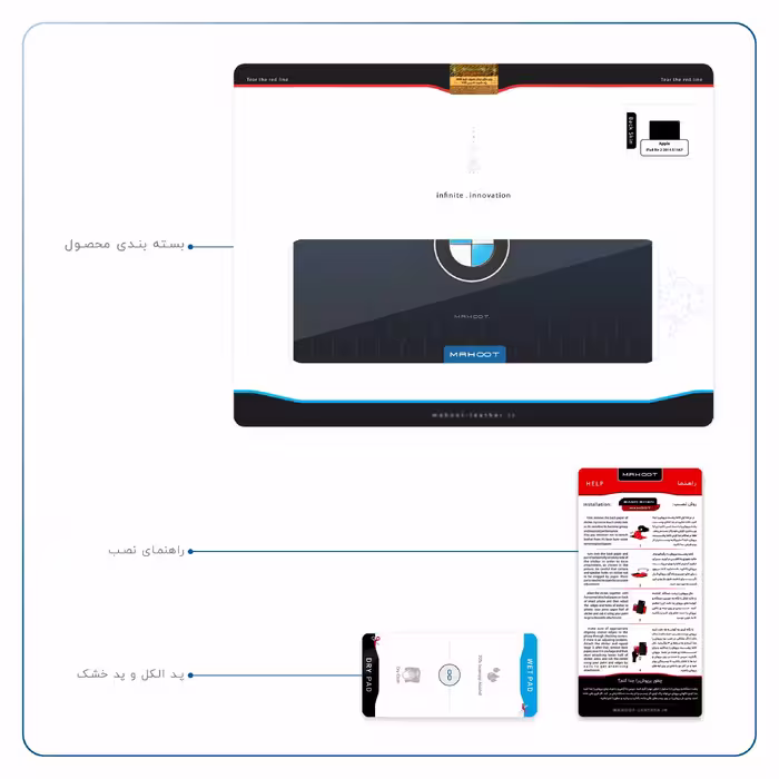 برچسب پوششی ماهوت مدل BMW مناسب برای تبلت اپل iPad Air 2 2014 A1567