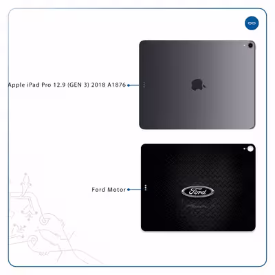 برچسب پوششی ماهوت مدل Ford Motor مناسب برای تبلت اپل iPad Pro 12.9 (GEN 3) 2018 A1876