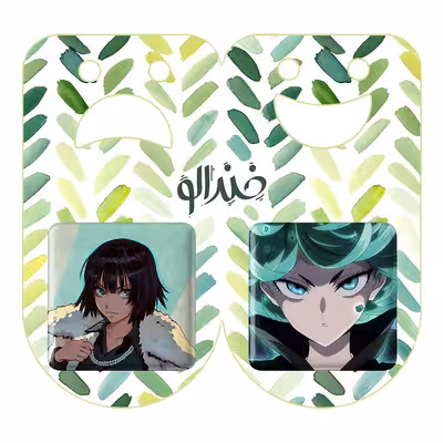 پیکسل خندالو مدل تاتسوماکی و فوبوکی انیمه مرد تک مشتی کد 1138011375 مجموعه 2 عددی