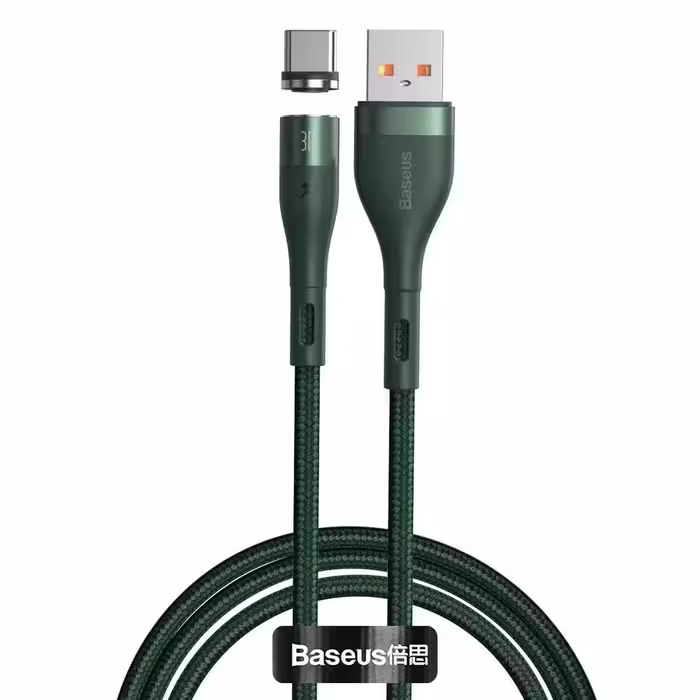 کابل تبدیل USB به USB-C باسئوس مدل Zinc Magnetic طول 1 متر