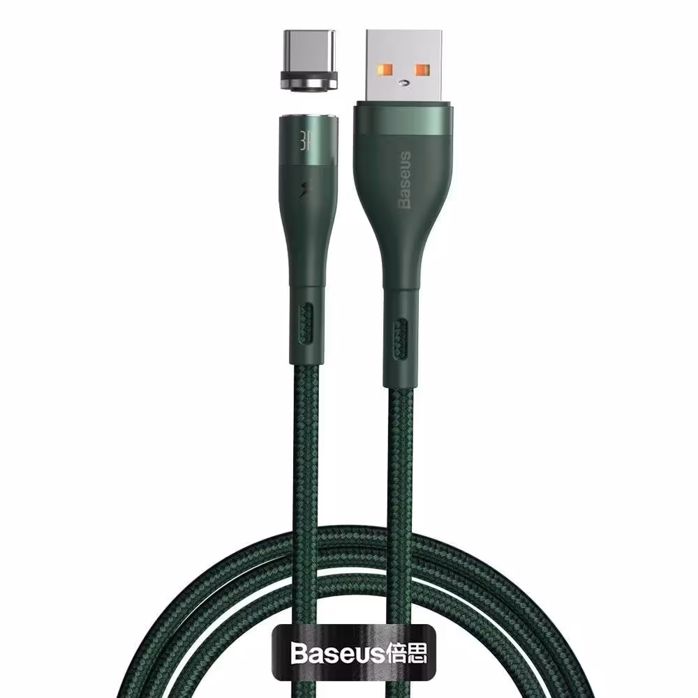 کابل تبدیل USB به USB-C باسئوس مدل Zinc Magnetic طول 1 متر