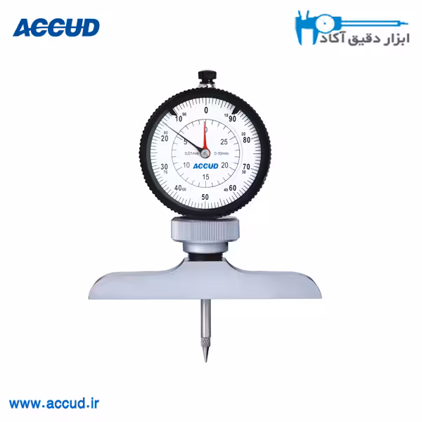 عمق سنج ساعتی سوزنی 0-300 میلیمتر Accud (آکاد) مدل 292-300-12