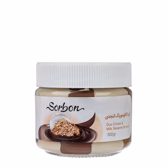 کرم کاکائو دو رنگ کنجدی سوربن 300 گرمی