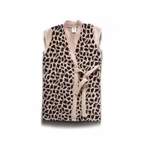 حوله آستین حلقه ای پلنگی نسکافه ای سایز S | حوله سبک با قیمت مناسب