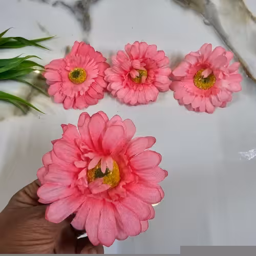 سرگل ژرویرا صورتی مصنوعی پک 10عددی