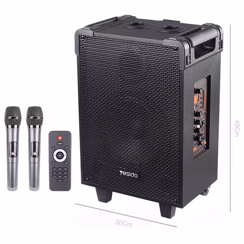 اسپیکر بی سیم قابل حمل یسیدو مدل YSW15 به همراه میکروفون و ریموت کنترل