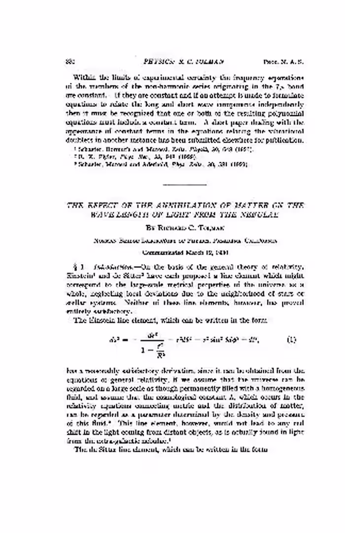 خرید و دانلود نسخه کامل کتاب The effect of the annihilation of matter on the wave-length of light from the nebulae