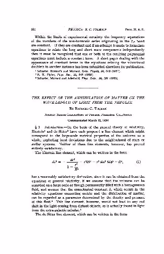 خرید و دانلود نسخه کامل کتاب The effect of the annihilation of matter on the wave-length of light from the nebulae