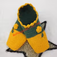 جوراب بافتنی گلدوزی شده آفتابگردون