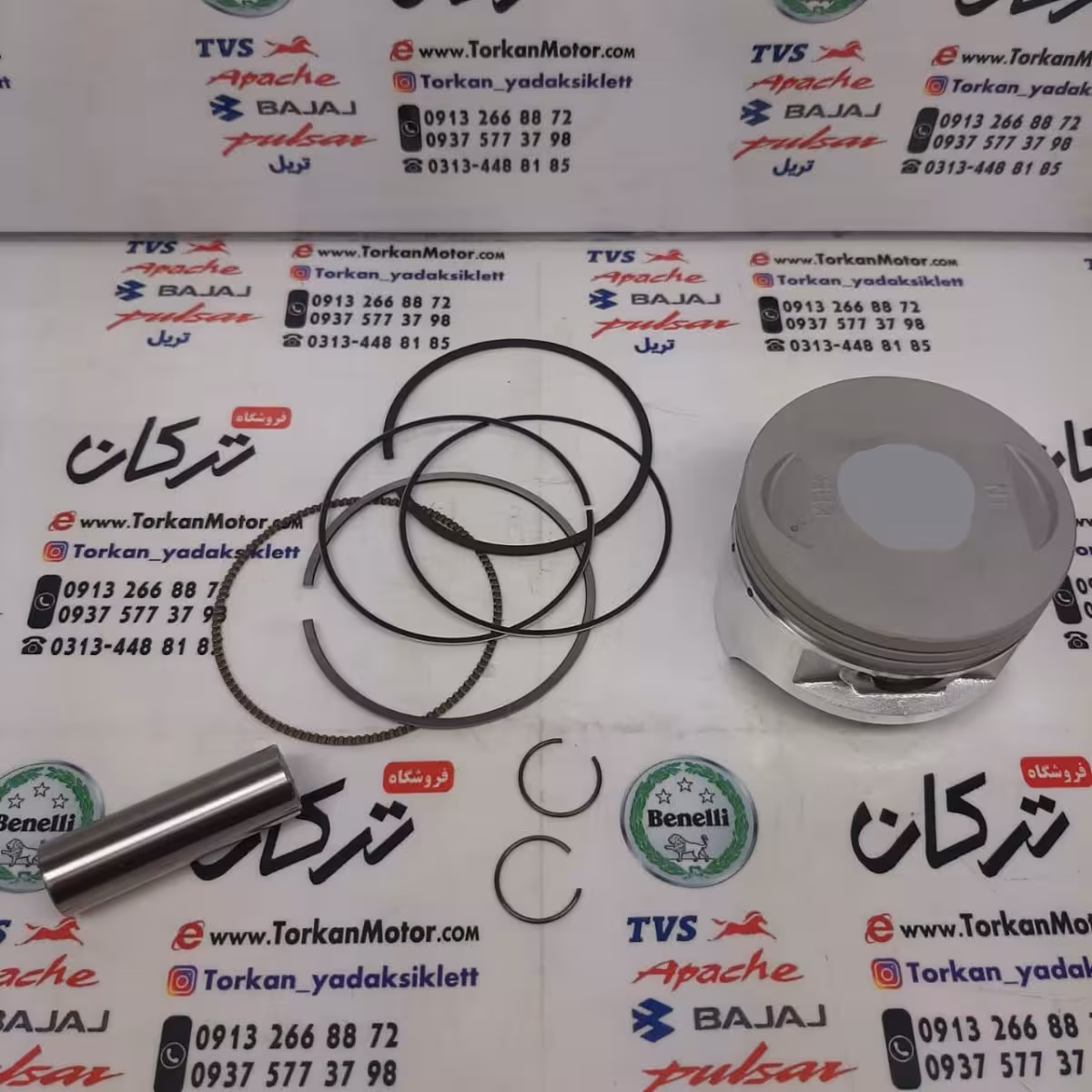 رینگ و پیستون ( پستان ) موتور هوندا CG 200 سی جی ( سایز 0/75 )