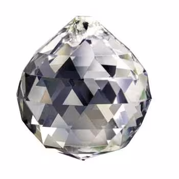 کریستال لوستر طرح گوی سفید متوسط