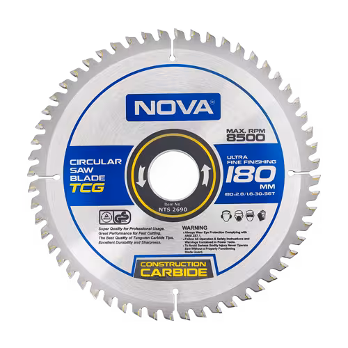 تیغ اره الماسه MDF بر 180 میلیمتری نووا مدل 2690