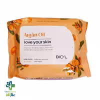 دستمال مرطوب پاک کننده آرایش روغن آرگان بیول 20 عدد