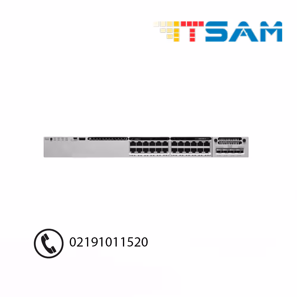 سوئیچ شبکه سیسکو 24 پورت WS-C3850-24T-E