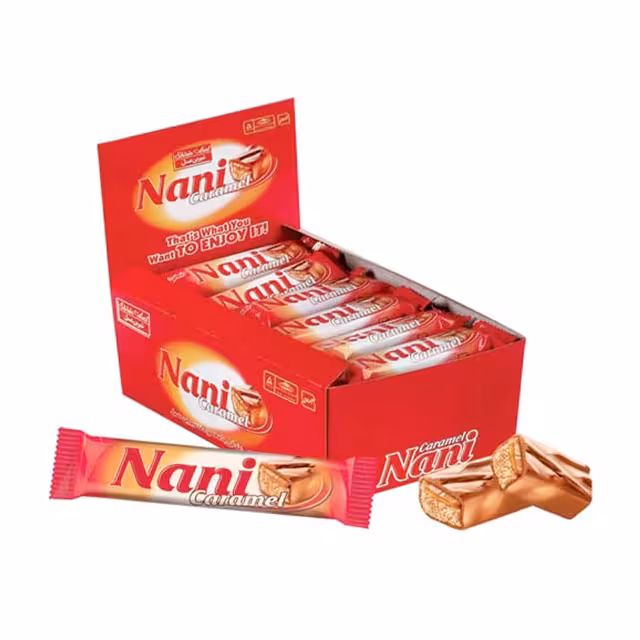 شکلات مغزدار نانی کارامل شیرین عسل بسته 30 عددی