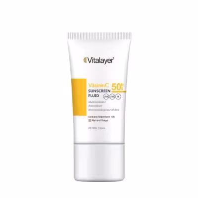 کرم ضد آفتاب رنگی ویتالیر SPF 50 مدل Vitamin C ‌مناسب انواع پوست حجم 50 میلی‌لیتر
