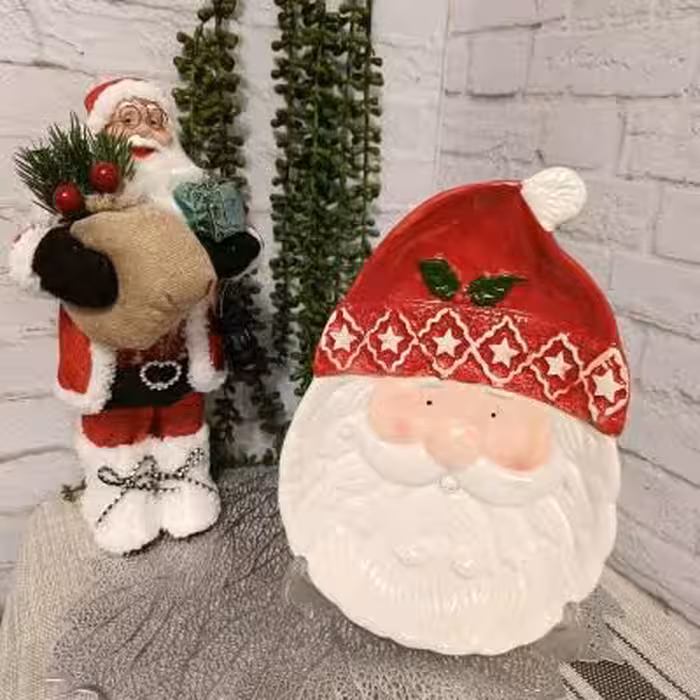 بشقاب بابانوئل کریسمسی وارداتی