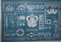 تابلوی لیپان ارت اندازه 100در 70 اینه کاری شده و تماما کار دست .قابل سفارش در رنگ های دیگر .رنگ این اثر آبی فیروزه ای متمایل به سبز هست که با هر چیدمانی هماهنگ هست