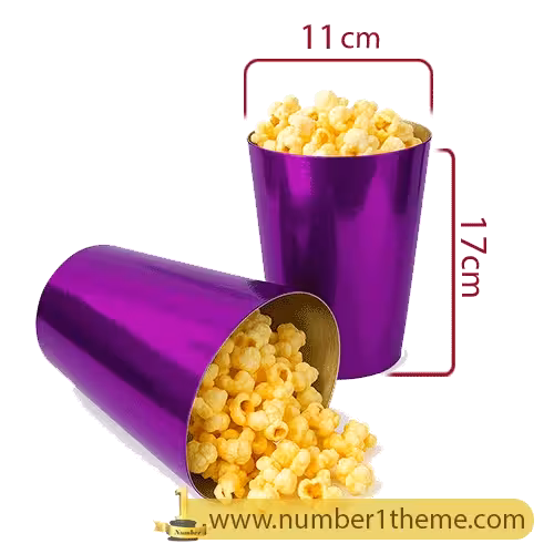 پاپکورن سطلی متالایز بنفش