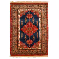 فرش دستباف دو و نیم متری مدل لچک ترنج خراسان کد 410606(فروش چکی 6 ماهه با کد تخفیف farshgereh)