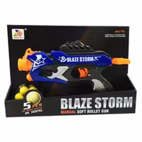 تفنگ اسباب بازی با توپ گرد Blaze Storm Manual Soft Ball Gun