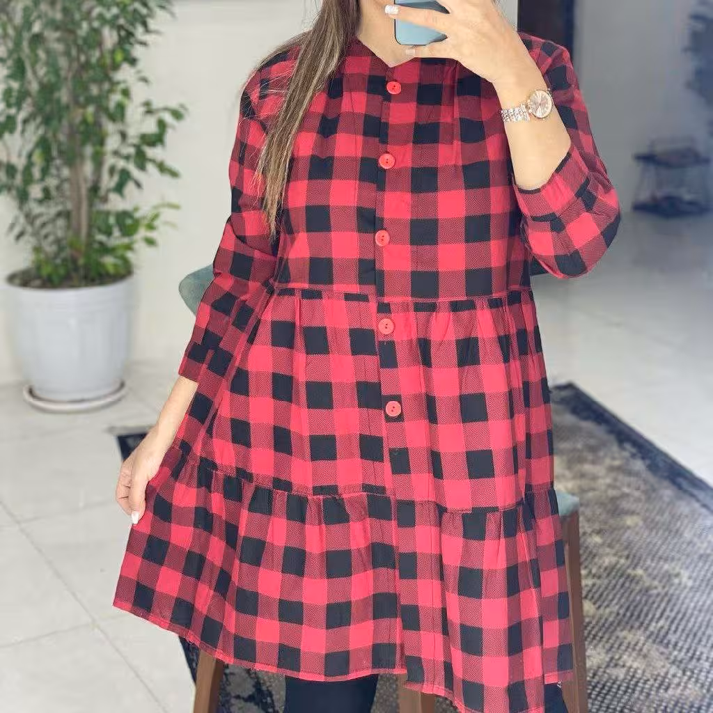 مانتو چهارخانه ژیلا
