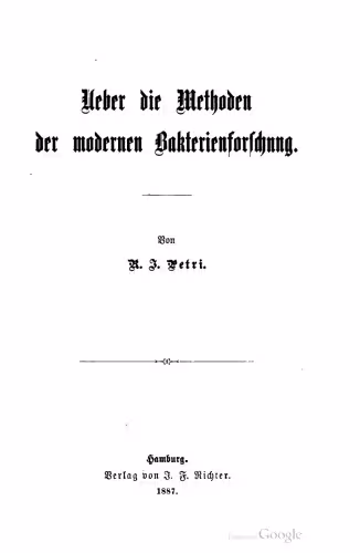 خرید و دانلود نسخه کامل کتاب Über die Methoden der modernen Bakterienforschung