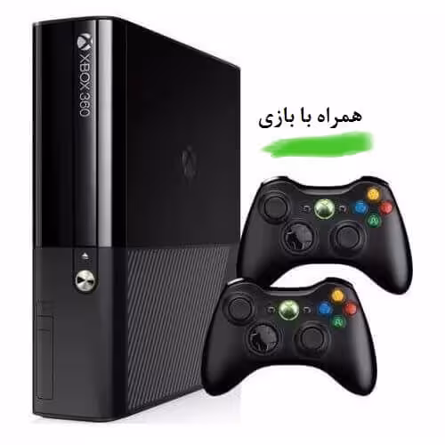 Xbox 360 super slim 250 full game کپی خور دو دسته  کارکرده در حد نو