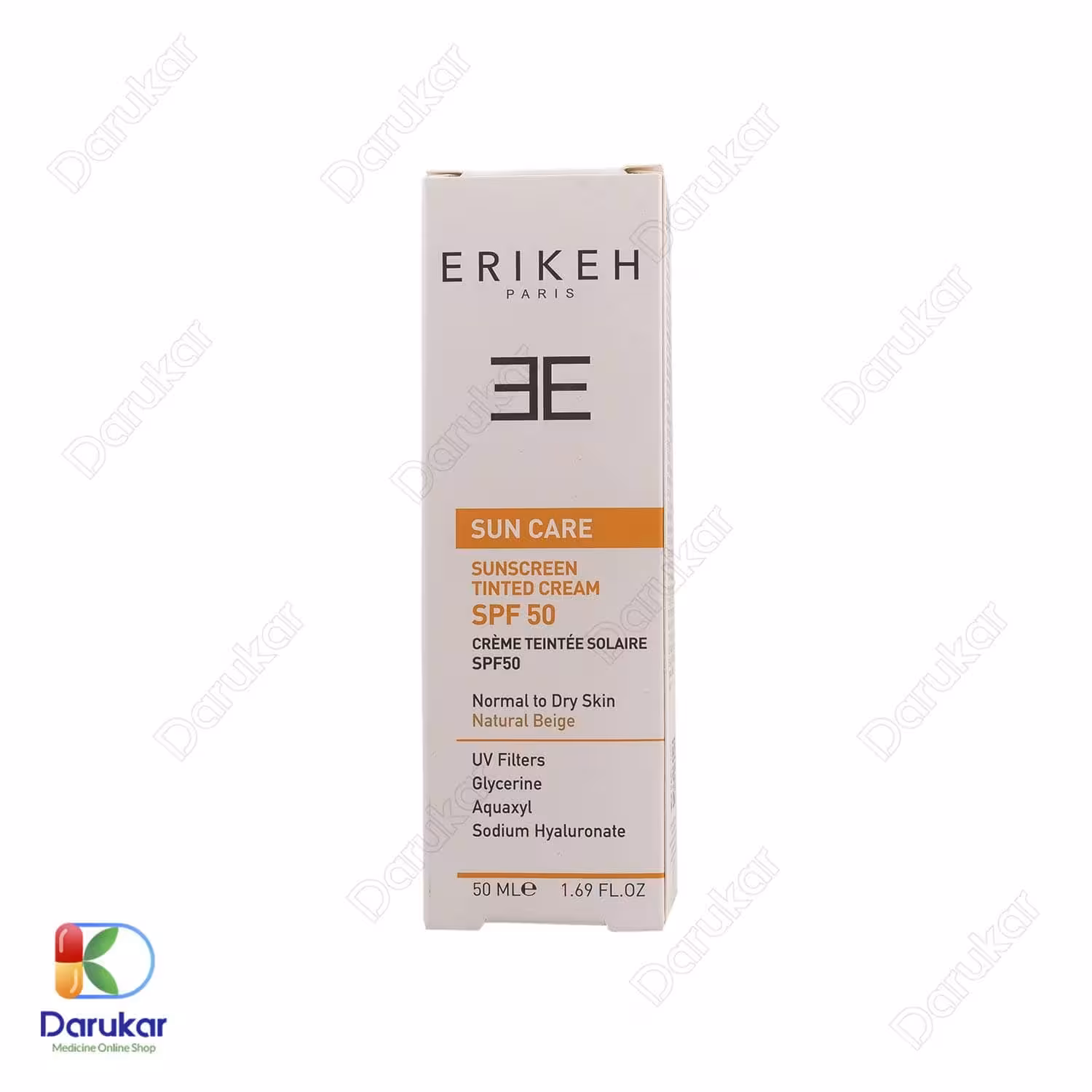 کرم ضد آفتاب پوست خشک و نرمال اریکه SPF50