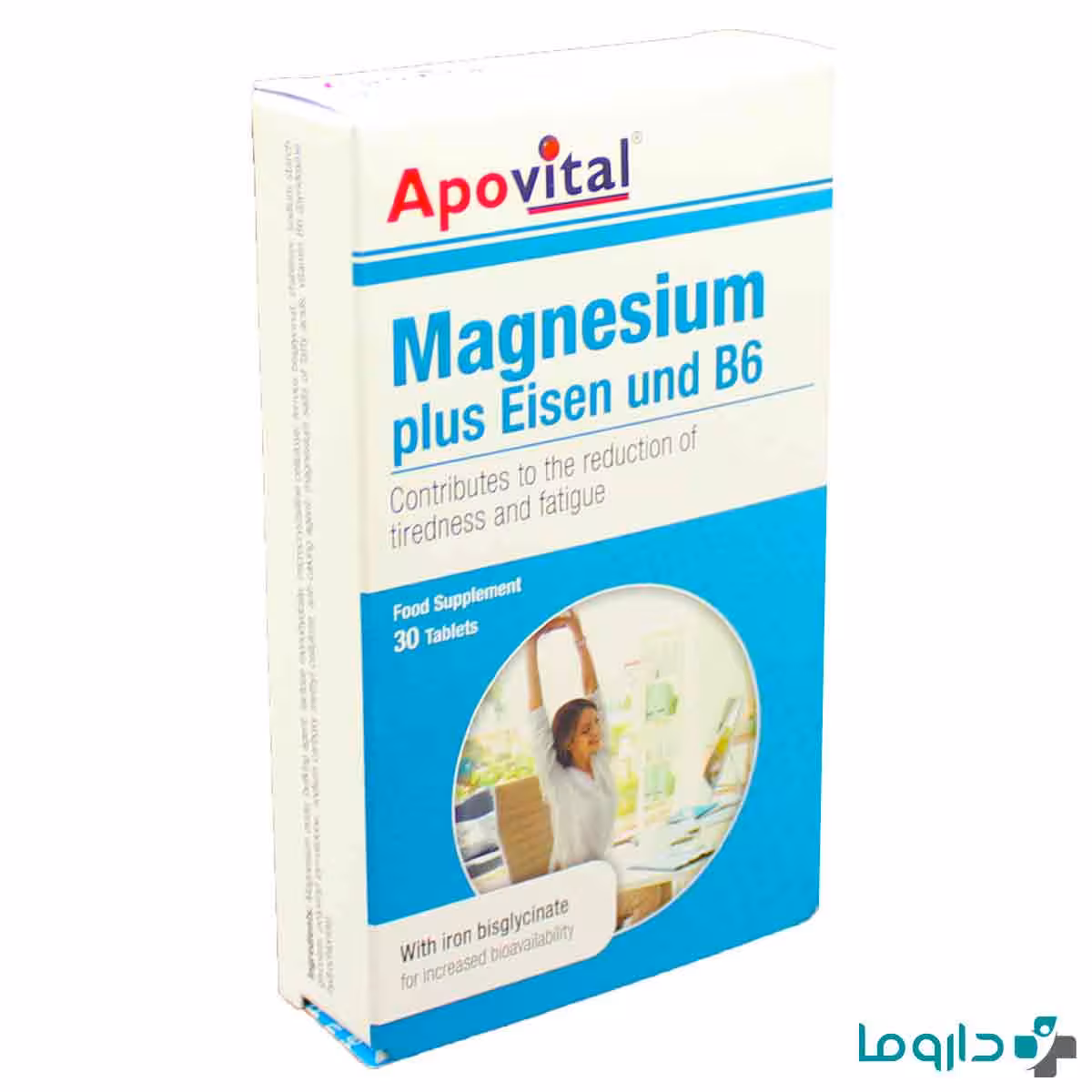 قرص منیزیم پلاس آیزن و ویتامین B6 آپوویتال