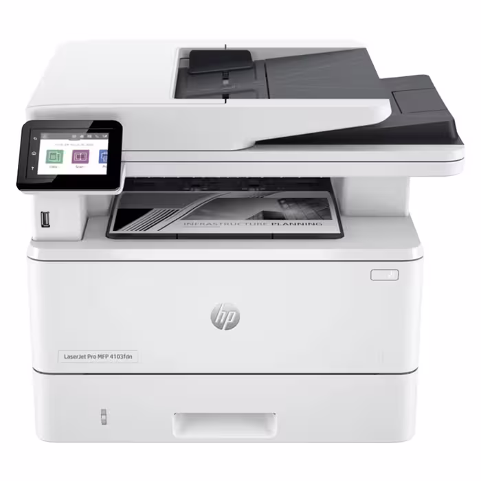 پرینتر چندکاره لیزری تک‌رنگ اچ‌پی مدل LaserJet Pro MFP 4103fdn، فکس، کپی، اسکن