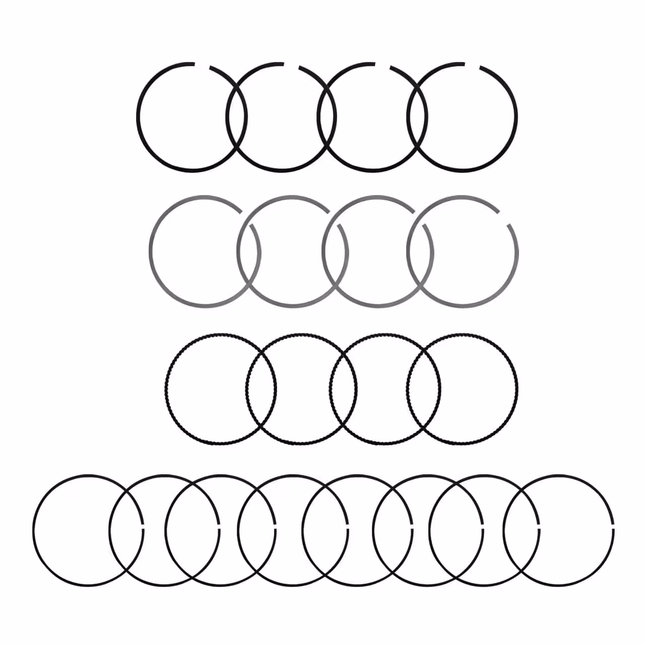 رینگ پیستون موتور استاندارد ام وی ام X33