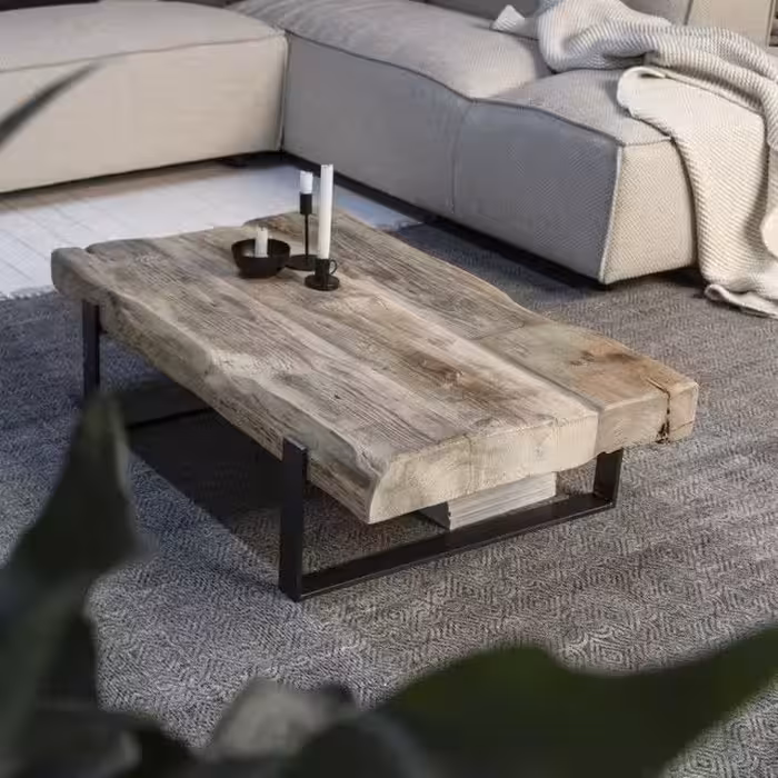 میز جلو مبلی چوب و فلز کد روستیک  8581