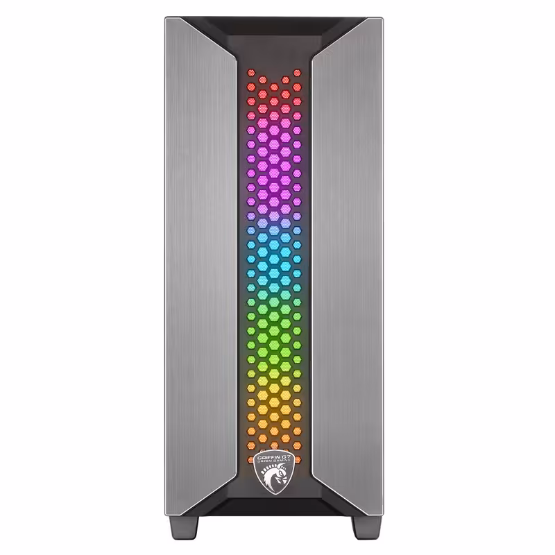 کیس کامپیوتر مخصوص بازی گرین مدل GRIFFIN G7 با نورپردازی RGB