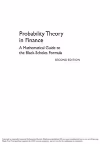 خرید و دانلود نسخه کامل کتاب Probability Theory in Finance