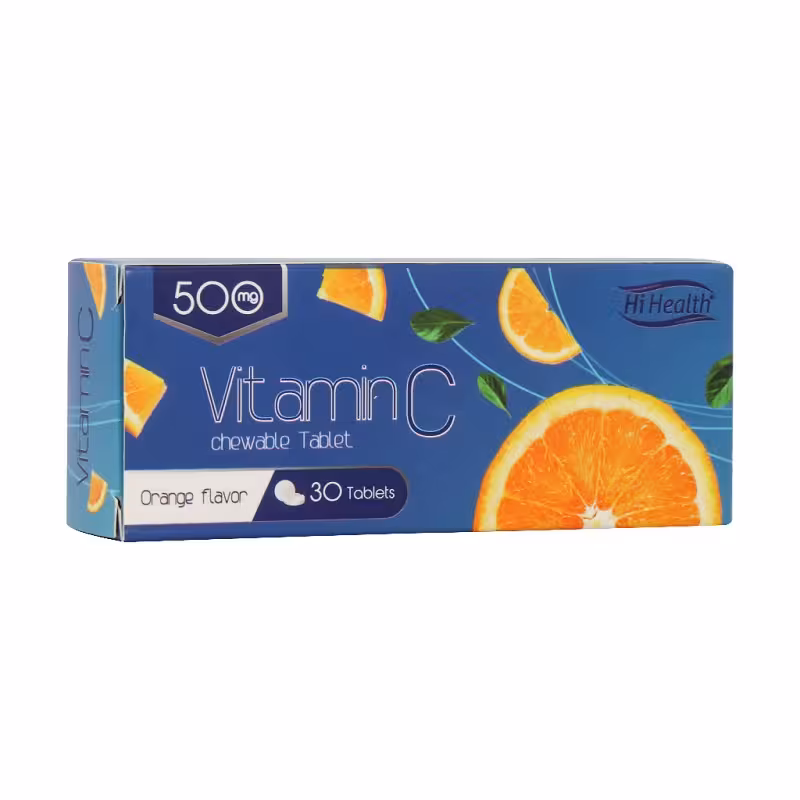 قرص جویدنی ویتامین C 500 میلی گرم ‌هلث اید