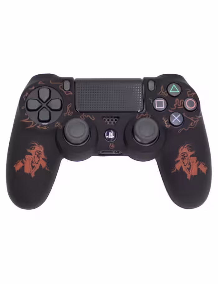 روکش محافظ دسته PS4 لیزری مشکی قرمز طرح پایرت اسکال