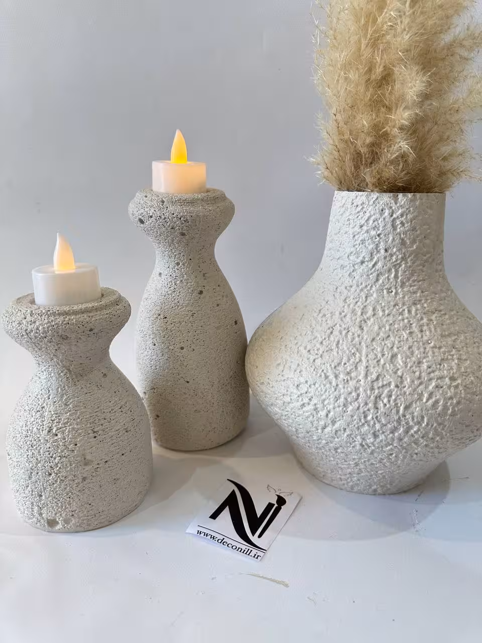 ست گلدان و جاشمعی  کد کالا 809