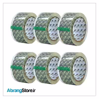 چسب نواری پهن کارتن 90 یارد کویلو بسته 6 عددی