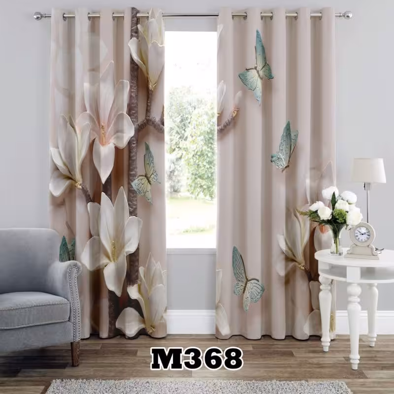 پرده سه بعدی طرح گل