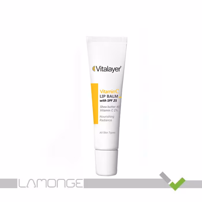 بالم لب SPF25 حاوی ویتامین C ویتالیر حجم 15 میلی لیتر