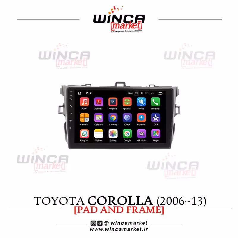 مانیتور تویوتا کرولا 2013-2006 corolla فابریک اندروید سری 132