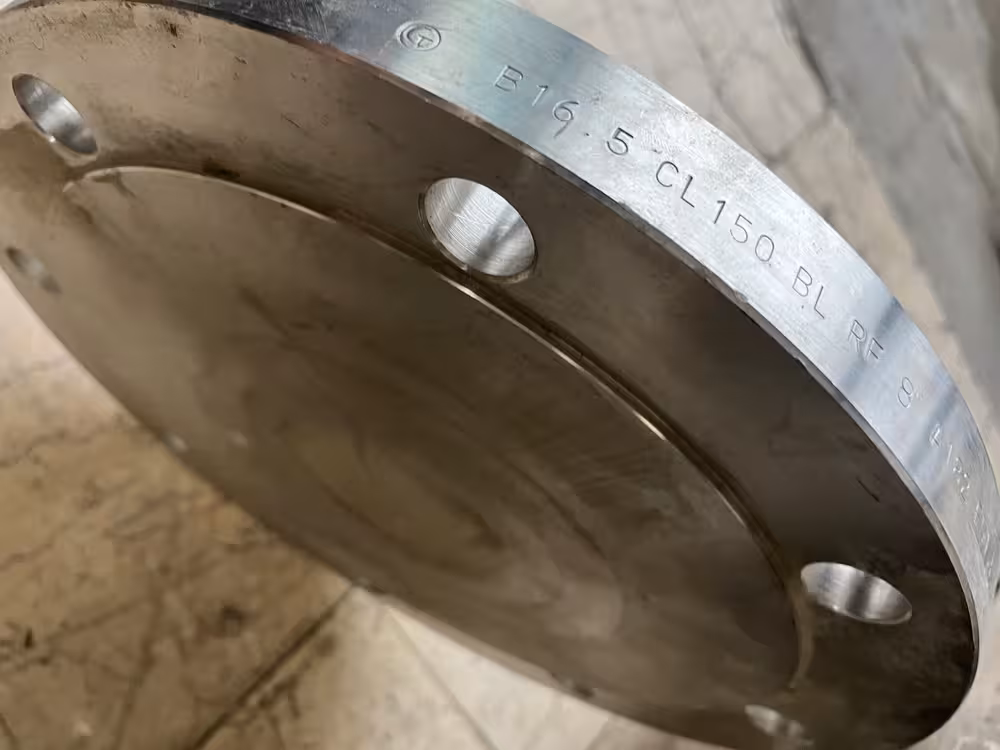 فلنج کور 8 اینچ دابلکس استنلس استیل ریس فیس  کلاس 150  B16.5 از جنس  A SA182/F51