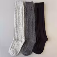 جوراب بافت پشمی ساق بلند زیر زانو مینیمال