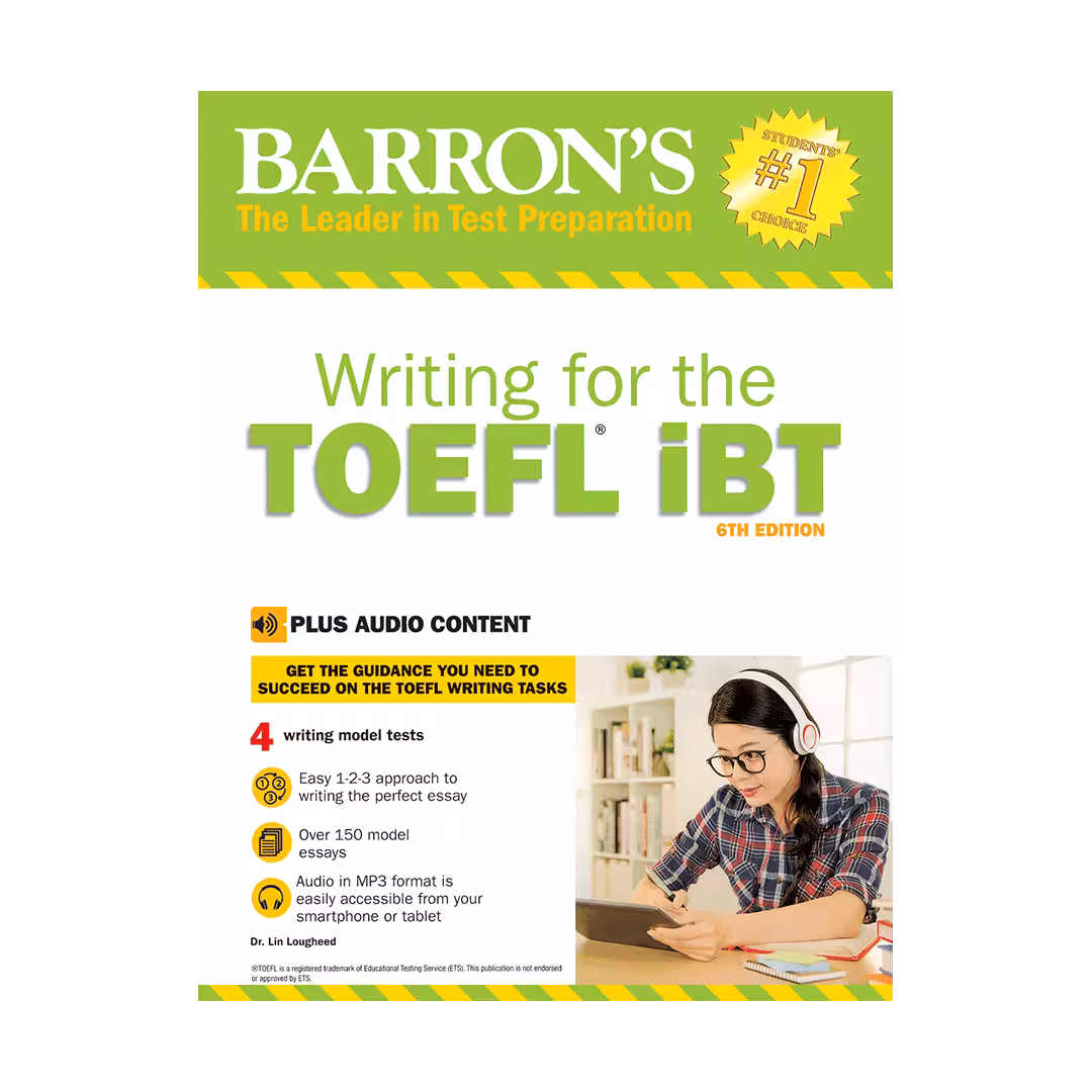 کتاب Barron's Writing For The TOEFL IBT(6TH) CD برای آزمون تافل